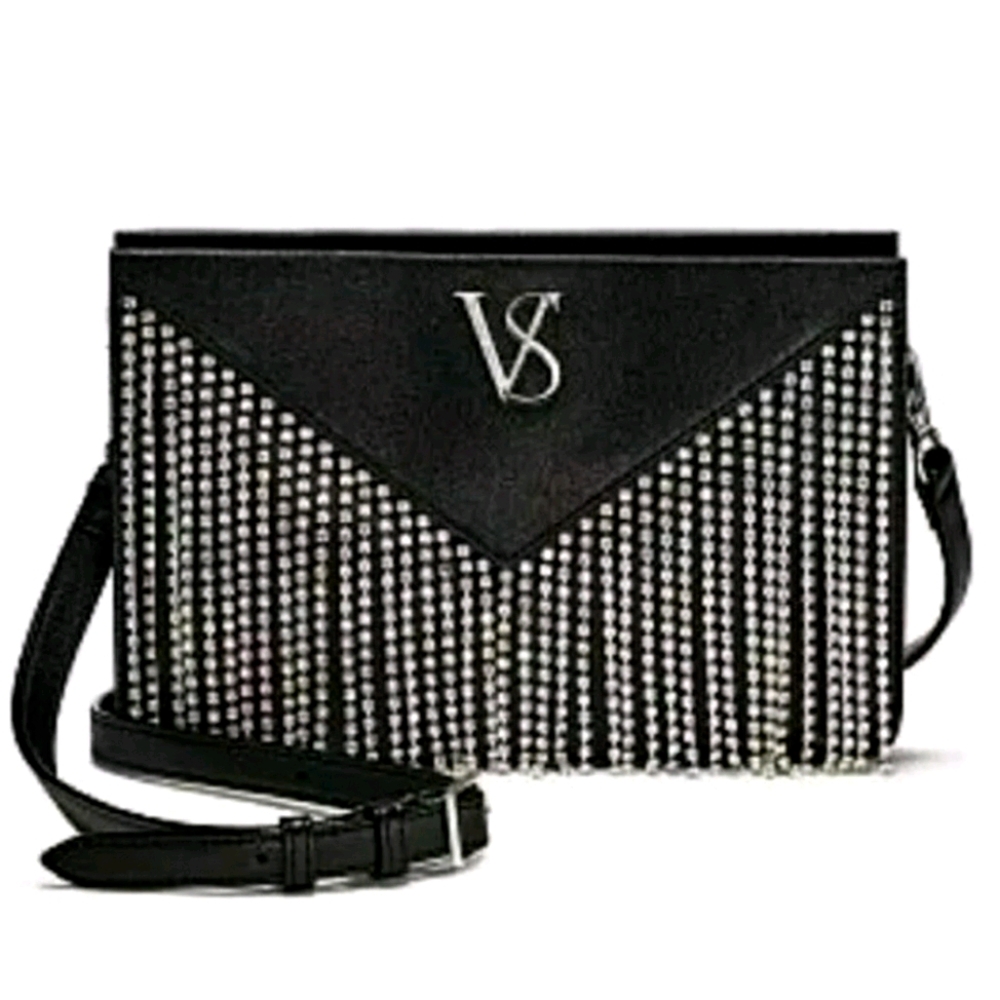 VS Rhinestone Fringe Glam Crossbody Bag